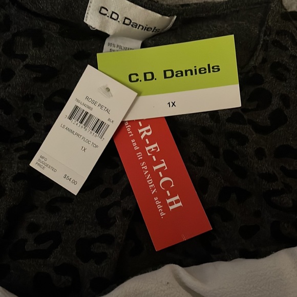 Womens 1x sweater - grey leopard - NWT - Picture 4 of 4